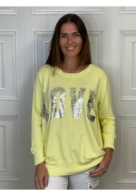 A Postcard from Brighton Suzee Love Sweatshirt (Lemondrop) 